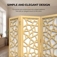 thumbnail image 5 of VINGLI 70'' H Room Divider, Non-Woven Fabric Privacy Screen, Indoor Partition Wall Dividers, Freestanding Hinged Space Separator with Modern Unique Pattern, 5 of 8