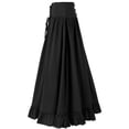 thumbnail image 3 of Women A Line Victorian Long Skirt Steampunk Gothic Ruffled Pleated Party Skirts, 3 of 10
