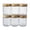 6 Pack Bamboo, variant on Novelinks 6 Pack 16oz Glass Jars with Colorful Plastic Lids, Airtight Clear Food Storage Containers for Pantry, Spices, Stackable & Reusable Canisters