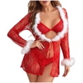 thumbnail image 1 of Gibobby Ropa interior mujer sexy Conjuntos de Lencería Sexy para Mujer Brasier de Encaje Flores Sujetador Abierto Tanga G-String Thong Ropa Interior Pijama(Rojo, G), 1 of 5