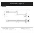 thumbnail image 7 of Kitchen Faucet Water Tap, 360 Degree Rotating Black Wall Mounted Single Cold Brass Folding Kitchen Flexible Sink Faucet, 7 of 7