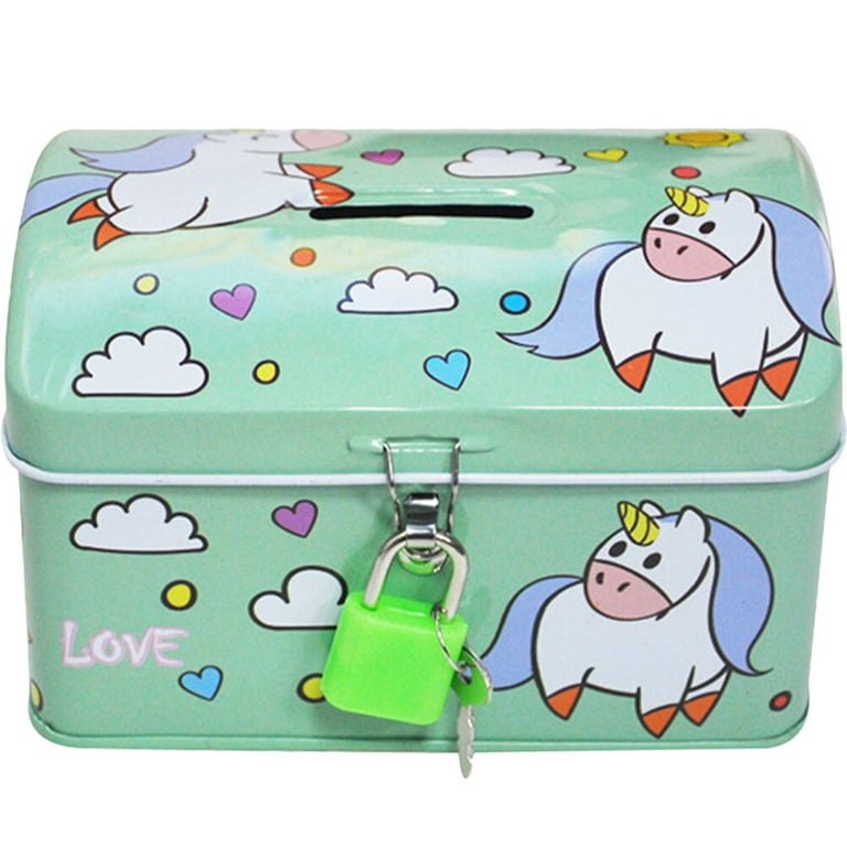 Unicorn Piggy Bank Coin Bank Money Bank with Lock and Key for Kids Boys Girls