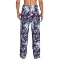 thumbnail image 3 of Xecao Purple Marble Texture Men's Straight Lounge Pajama Pants: The Ultimate in Comfortable Sleepwear, 3 of 9
