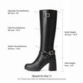 thumbnail image 2 of DREAM PAIRS Women's Platform Knee High Boots, Chunky Block Heel Boots with Square Toe, Side Zipper and Buckle Details, 2 of 8
