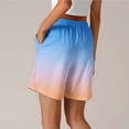 thumbnail image 3 of biudgviw Women's Gradient Casual Shorts Drawstring Elastic Waist Summer Shorts Loose Trendy Lounge Shorts with Pockets, 3 of 5