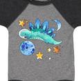 thumbnail image 4 of Inktastic Stegosaurus Space Dinosaur with Stars and Planet Boys or Girls Baby Bodysuit, 4 of 5
