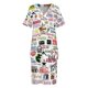 thumbnail image 3 of Vestido de cóctel con bolsillo suelto para mujer vestidos largos elegantes y bonitos logotipos musicales, 3 of 6