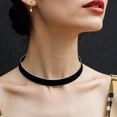 thumbnail image 3 of Lerpwige Allergy Resistant Black Textile Necklace Pair With 30cm+5cm Chain Sturdy Material For Sensitive Skin Care, 3 of 6