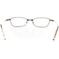 thumbnail image 2 of Optical Eyewear Glasses - Rectangle Shape, Metal Full Rim Frame - Shiny Gold Brown, 2 of 4