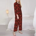 thumbnail image 3 of Vsdgher Tomatoes And Chili Pajamas Set Long Sleeve Sleepwear Womens Button Down Nightwear Pj Sets-Large, 3 of 7