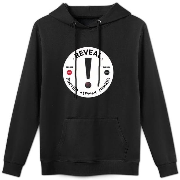 Sudadera con capucha "REVEAL" con gráfico de círculo minimalista, 52% algodón, 48% poliéster, para hombre y mujer