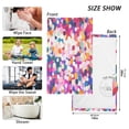 thumbnail image 6 of Yayeee 2 Pack Hand Towels for Bathroom 100% Cotton 16" x 28" Soft Absorbent Kitchen Towel, Purple Colorful Circles, 6 of 7