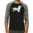 thumbnail image 1 of Men's Raglan Baseball Word Art T-shirt - Dachshund, 1 of 2