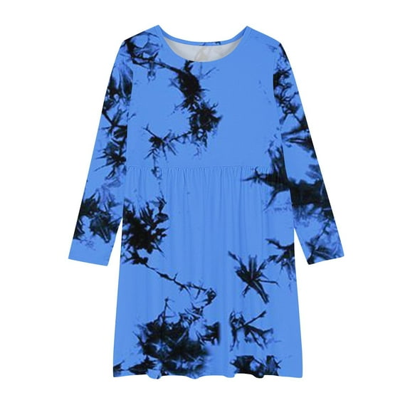 QNANSPI Girls Fall Dresses,Toddlers Long Sleeve Skater Dress,Girls Long Sleeve Ribbed Knit Dress Heart Print Round Neck Everyday Dress 18M-5Y