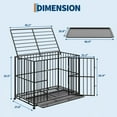 thumbnail image 6 of Heavy Duty Stainless Steel Dog Crate for Large Dogs - Indestructible & Escape-Proof Kennel with Locking Wheels - Collapsible, Chew-Resistant Indoor/Outdoor Cage with Easy-Clean Removable Tray XXL, 6 of 8