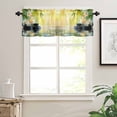 thumbnail image 3 of nqOlkjepod Zen Stones Farmhouse Short Window Curtain Valances, Nature Water Reflection Floral Farmhouse Rod Pocket Kitchen Valances for Living Room Bedroom Bathroom Cafe, 1 Panel - 42" x 12", 3 of 8