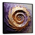 thumbnail image 2 of Designart "Tranquil Purple Pottery Spirals I" Abstract Spirals Floater Framed Canvas Prints, 2 of 5
