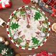 thumbnail image 4 of Santa Gnome Christmas Tree Skirt 35.4/47.2 inches Soft Polyester Open Design with 3 Straps, 4 of 4