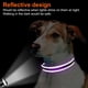 thumbnail image 5 of Collar de nailon para perro con tira reflectante, collar clásico acolchado para perros medianos, morado, talla M, 5 of 5