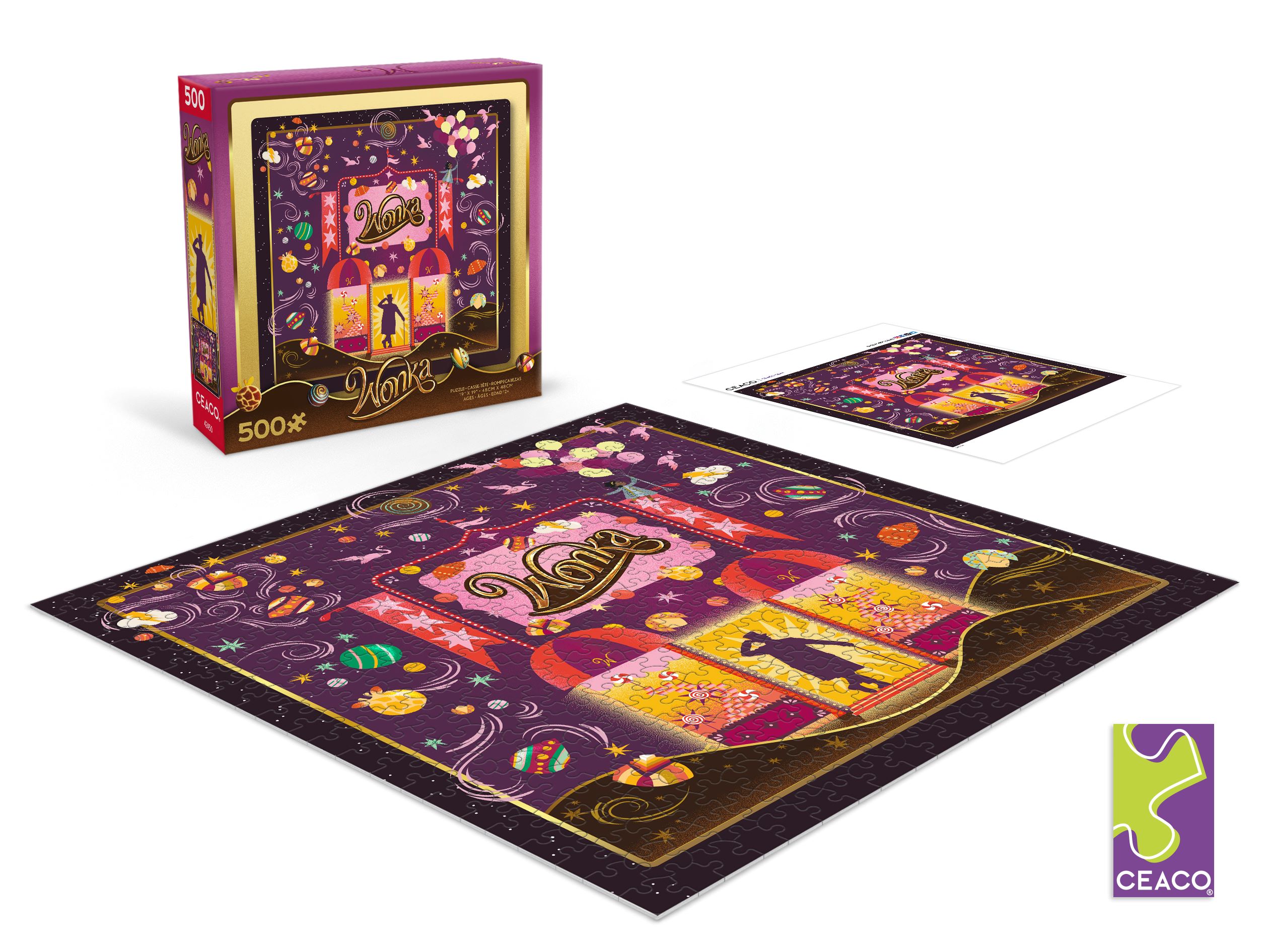 Ceaco 500 Piece Wonka, Chocolate Fantasy Interlocking Jigsaw Puzzle