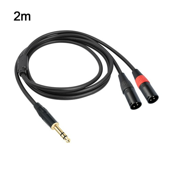 Mosiee Double Shielded 1/4Trs 6.35Mm Male To Dual Male Y Audio Mixing Console Cable