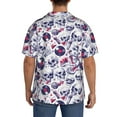 thumbnail image 3 of Kdxio Men's Hawaiian Shirt for Men Short Sleeve Shirt music Skull record mike Summer Casual Holiday Beach Button Down T-Shirts, 3 of 5
