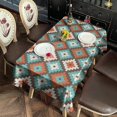 thumbnail image 4 of Multicolor Ethnic Geometric Pattern Rectangle Tablecloth 60"x102",Waterproof Polyester Rectangle Table Cloth, Wipeable Spillproof Polyester Tablecloth for Dining, Camping, Indoor and Outdoor, 4 of 6