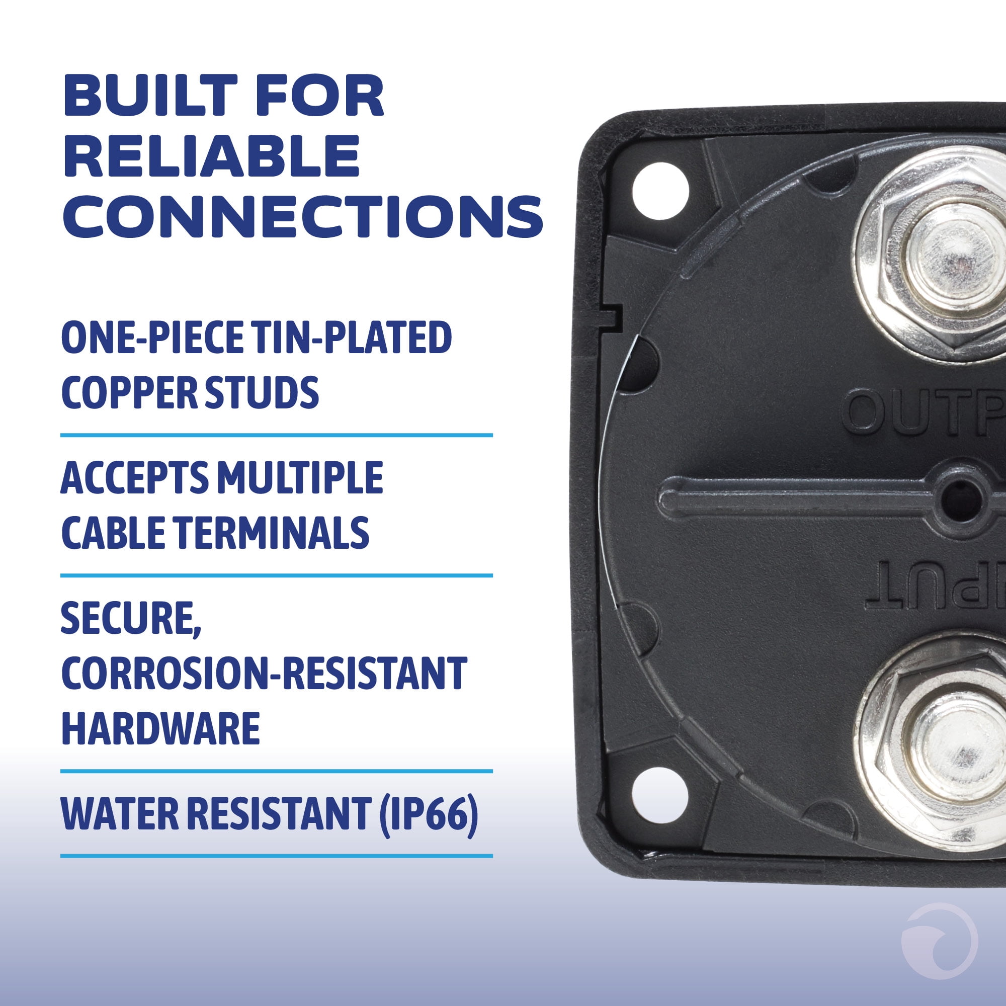 Blue Sea Systems 6006200 m-Series Battery Switch ON/OFF with Knob, Black