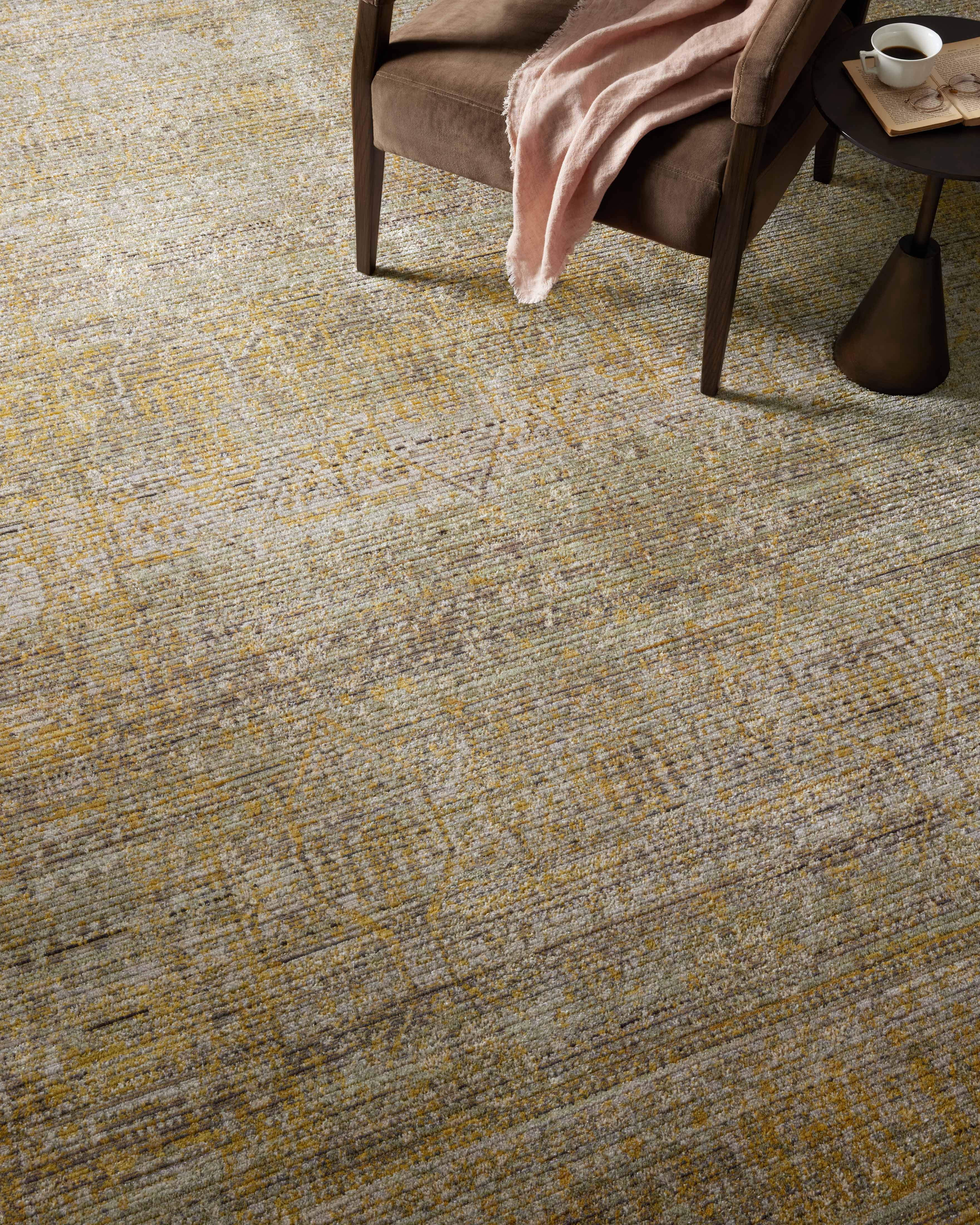Jean Stoffer x Loloi Bradbury Dove / Gold 2'-6" x 12'-0" Runner Rug