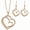 Gold, variant on Silver Double Heart Necklace And Earring Set With Alloy Material, Elegant Design And Complete Jewelry For Couples, Anniversary And Special Occasions 11X7X1Cm