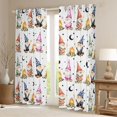 thumbnail image 2 of Homewish Cute Gnome Kitchen Curtains For Kids,Kawaii Cartoon Themed Black Out Curtains Pack of 2 (42x63 Each),White, 2 of 6