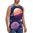 thumbnail image 2 of Balery Planet Pastel Galaxy Camisetas sin mangas para hombre, absorbe la humedad y protege contra el mal olor.-Small, 2 of 7
