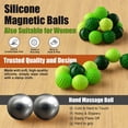 thumbnail image 3 of Juguetes antiestrés RIVGOT: bolas magnéticas de silicona, 6 unidades, verde, 3 of 7