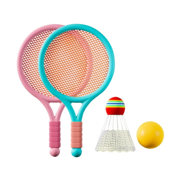 Maoww Children's Badminton Tennis Set Lightweight for Players Girls Beginner Pink Beach Blue Pink Blue 39x23cm
