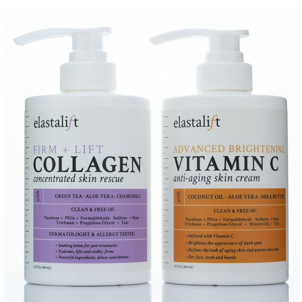 Elastalift Collagen Body Cream + Vitamin C Brightening Lotion Skin Care