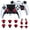 Red, variant on Metal High/Low Thumbstick Caps Compatible with PlayStation 5 Edge Controller, Paddles & Back Buttons Kit for PS5 Gamepad-Silver