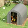 thumbnail image 3 of Outsunny 6 x 8ft Outdoor Storage Shed, Waterproof Heavy Duty Portable Shed, 3 of 9