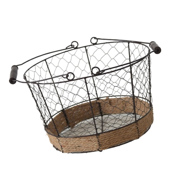 BQBQERT Decorative Sturdy Iron Fruit Bowl Basket with Banana Stand Accessory for Modern and Traditional Kitchen Countertops