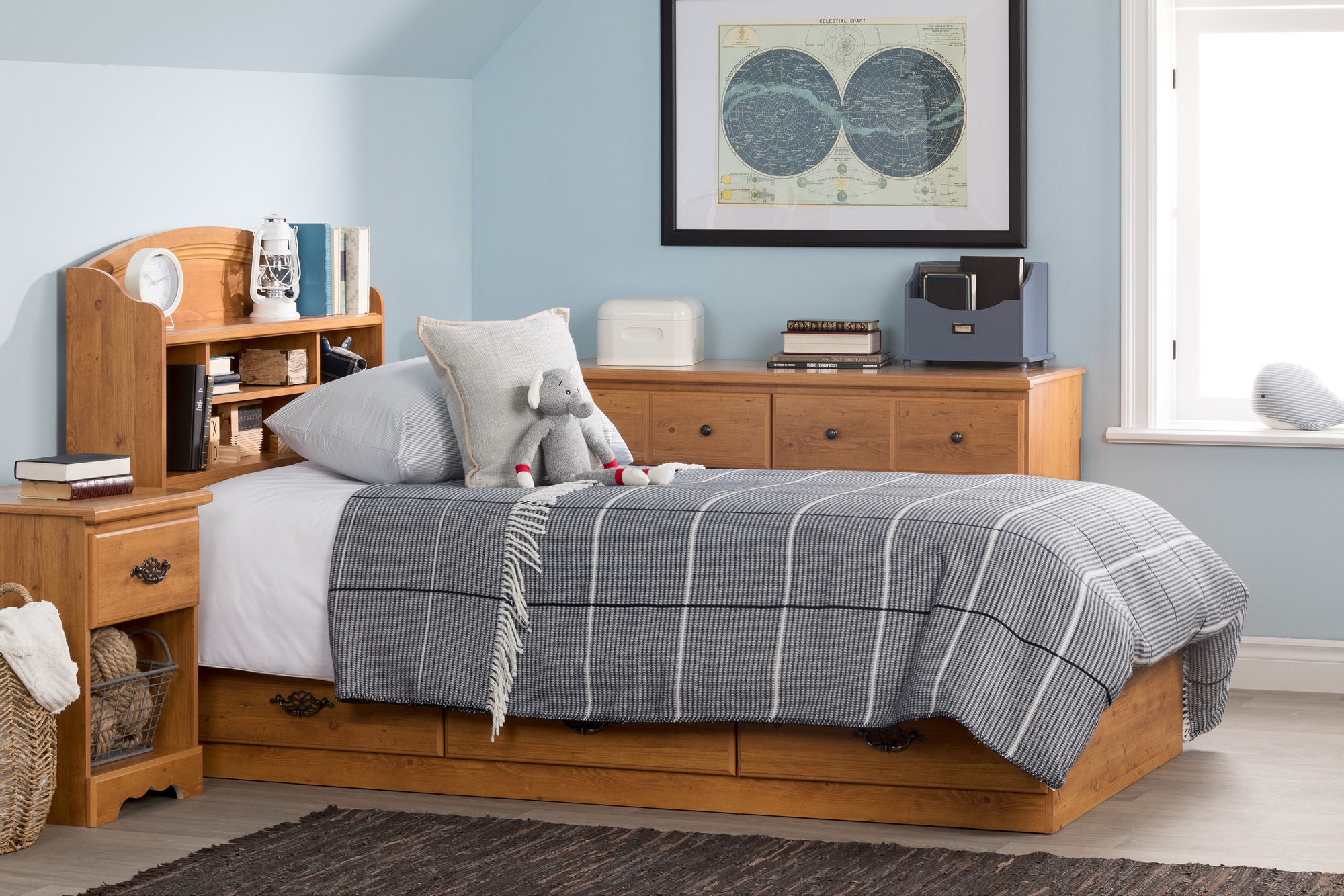 South Shore Prairie Nightstand Country Pine Walmart Com Walmart Com