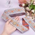 thumbnail image 5 of 10 Yards Emobridered Woven Ribbon 2 Inch/5cm Floral Ribbon Single Face Vintage Jacquard Ribbon Ethnic Fabric Trim Fringe for DIY Clothing Accessories Embellishment Decorations, 5 of 9