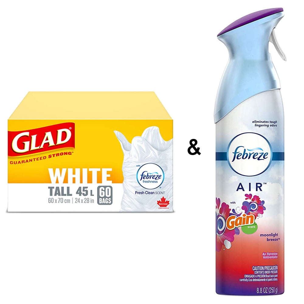 Glad White Garbage Bags - Tall 45 Litres - Fresh Clean ...
