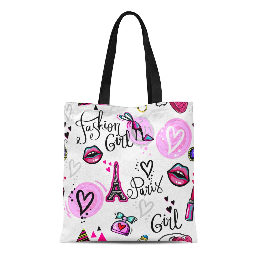 Reusable Bag; Pink Paris Bag