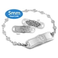 thumbnail image 1 of MedicEngraved® 5mm Heart Link Bracelet in 316L Stainless Steel with Interchangeable Medical ID Tag - Engraving Included, 1 of 6