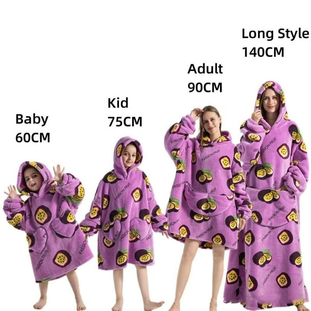 Sudadera con capucha superlarga para hombre y mujer, pijama de forro polar cálido de gran tamaño, manta gigante con mangas, Jersey, ropa de estar por casa para fiesta