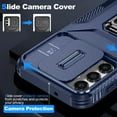 thumbnail image 3 of Dteck for Samsung Galaxy S24 Plus/S24+ Case with Slide Camera Cover,Magnetic Rotated Kickstand Rubber Case Hard PC Camera Protection Military Grade Shockproof Heavy Duty Protective Cover,Blue, 3 of 8