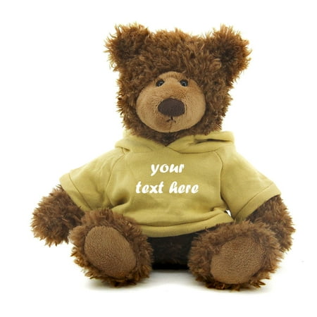 

Plushland Adorable Frankie Bear 12 Inches Stuffed Animal Personalized Gift - Great Present for Mothers Day Valentine Day Graduation Day Birthday Christmas - Custom Text on Hoodie