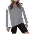 thumbnail image 3 of Futezty Sweatshirt for Women Casual Long Sleeve Crewneck Lightweight Pullover Tops Loose Sweatshirts, 3 of 8