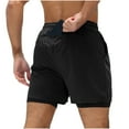 thumbnail image 3 of Hvot&aat Men's Summer Athletic Shorts With Liner Lightweight Casual Elastic Waist Drawstring Shorts Quick Dry Gym Shorts, 3 of 5