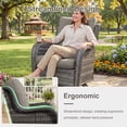 thumbnail image 3 of POCASSY Wicker Rocking Chair Swivel Chairs - 2 Piece Oversized Rocker Patio Accent Chairs Set Rattan Rocking Chair for Outdoor Porch Deck Garden Backyard (Gray/Gray), 3 of 11