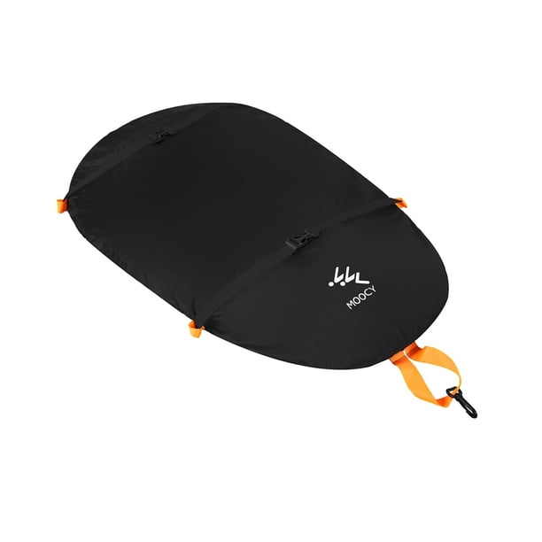 Kayak Cockpit Drape Cover Almacenamiento ajustable A prueba de polvo Impermeable Protección solar negro grande Sharpla Cubierta de kayak